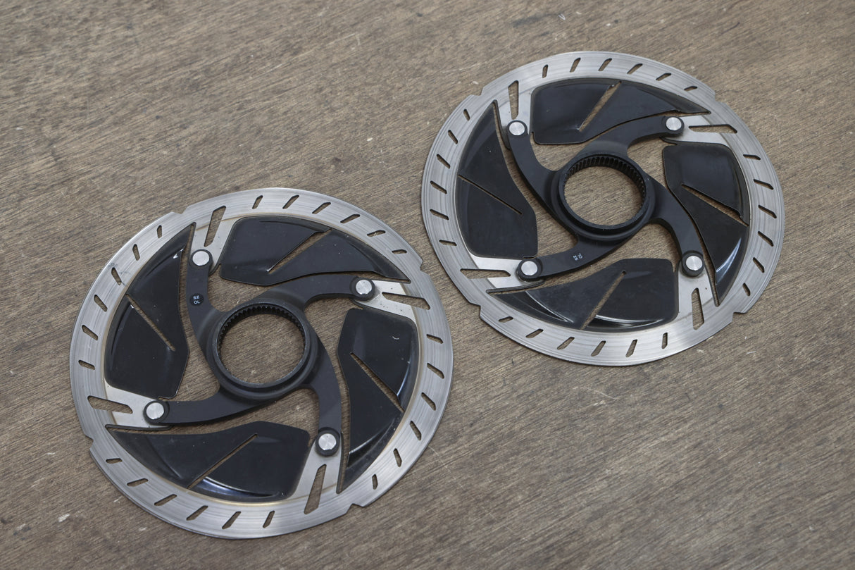 (2) 160mm Shimano Dura-Ace SM-RT900-S Center Lock Disc Brake Rotors