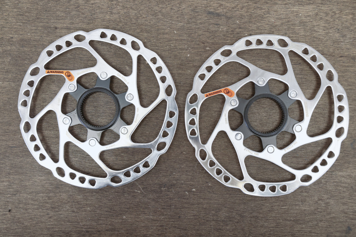 (2) 160mm Shimano SLX SM-RT64-S Center Lock Disc Brake Road CX MTB Rotor