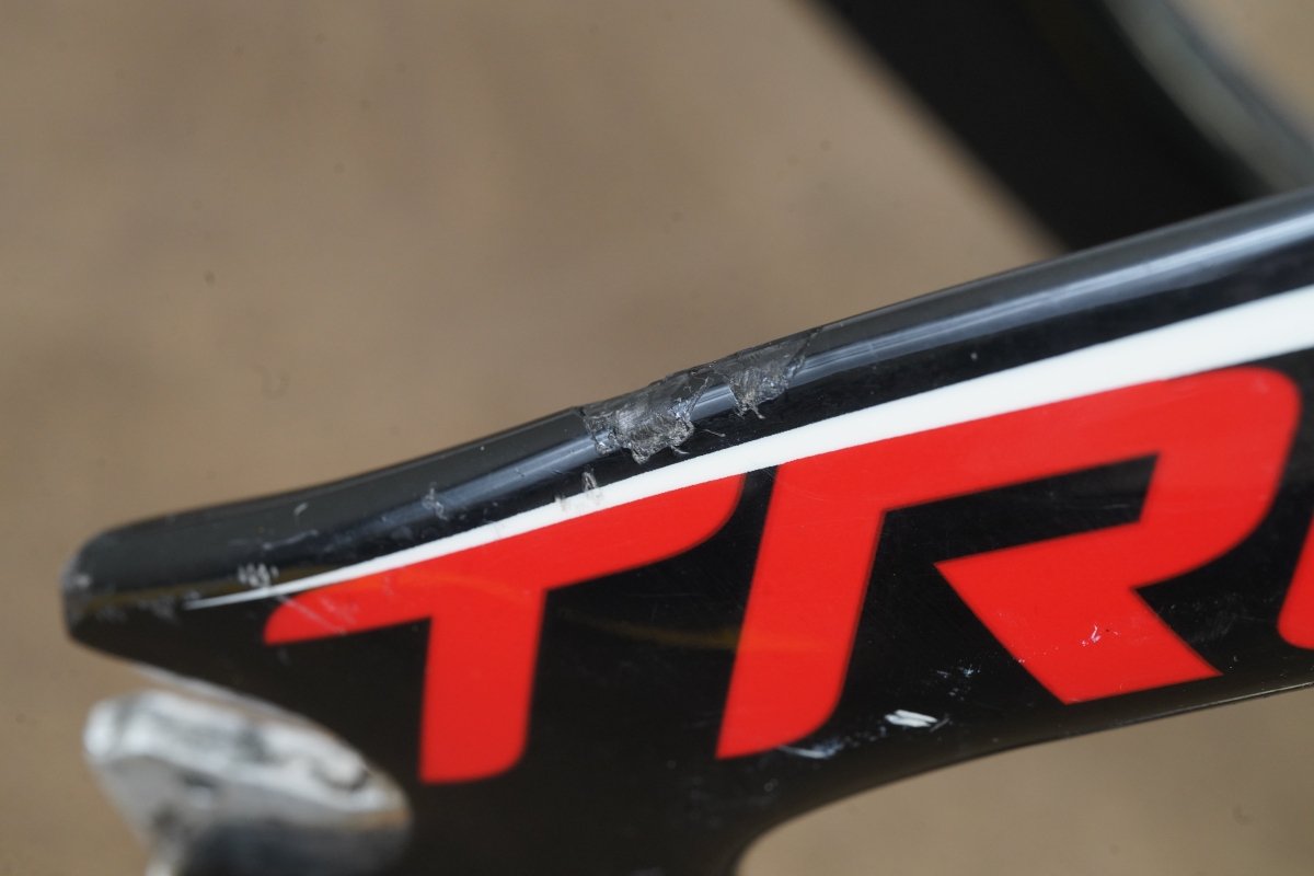 M (Medium) Giant Trinity Carbon Rim Brake TT Triathlon Frameset + Cockpit