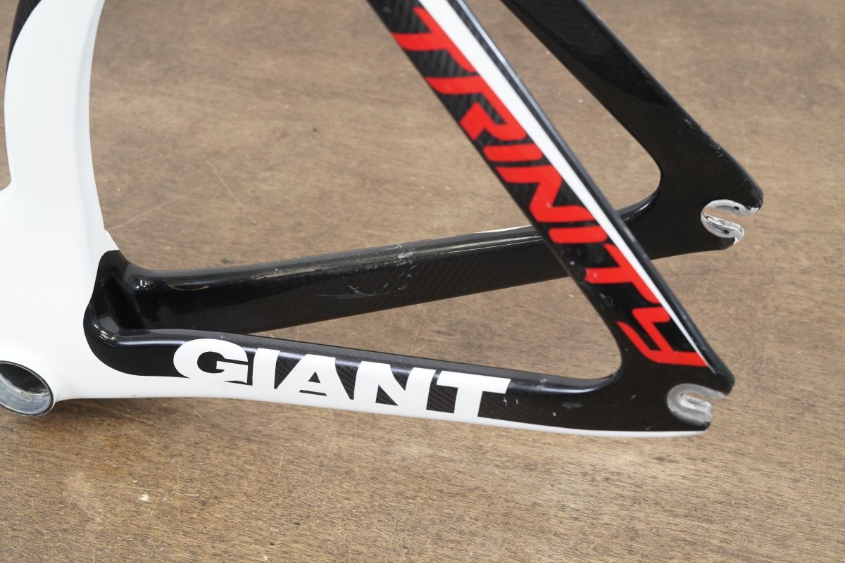 M (Medium) Giant Trinity Carbon Rim Brake TT Triathlon Frameset + Cockpit