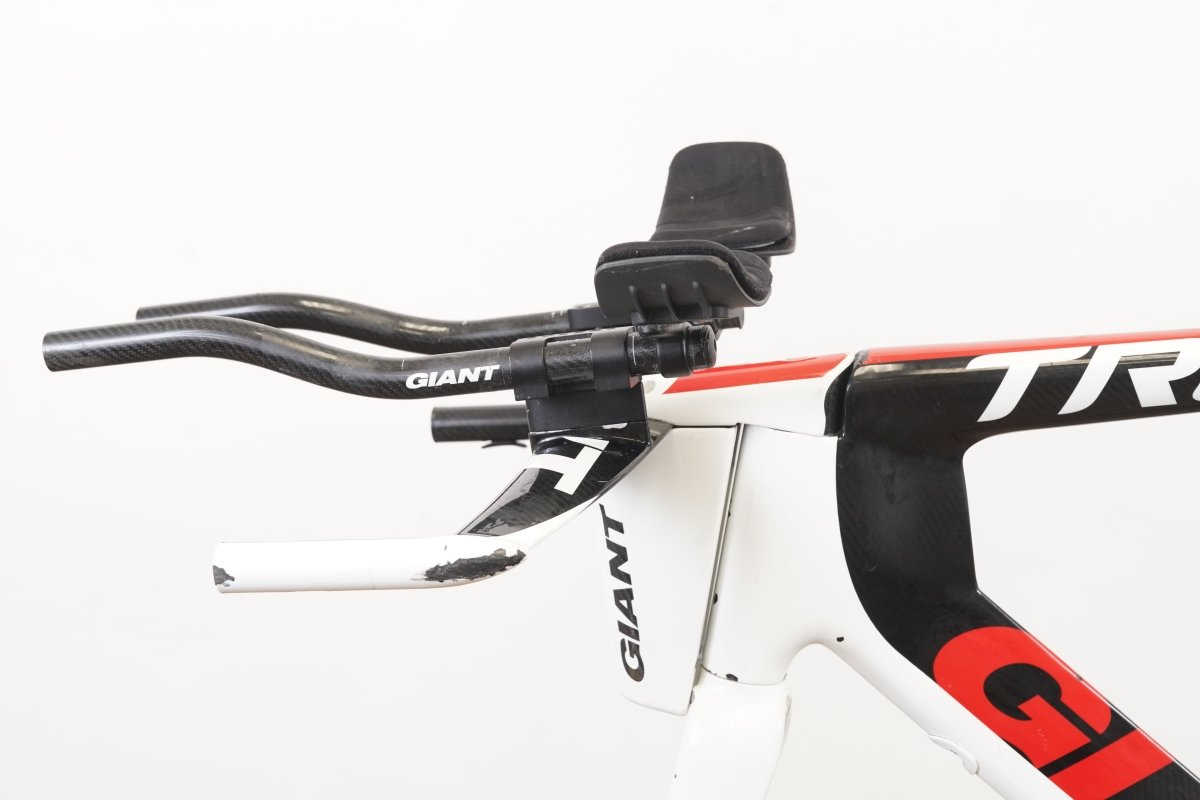 M (Medium) Giant Trinity Carbon Rim Brake TT Triathlon Frameset + Cockpit