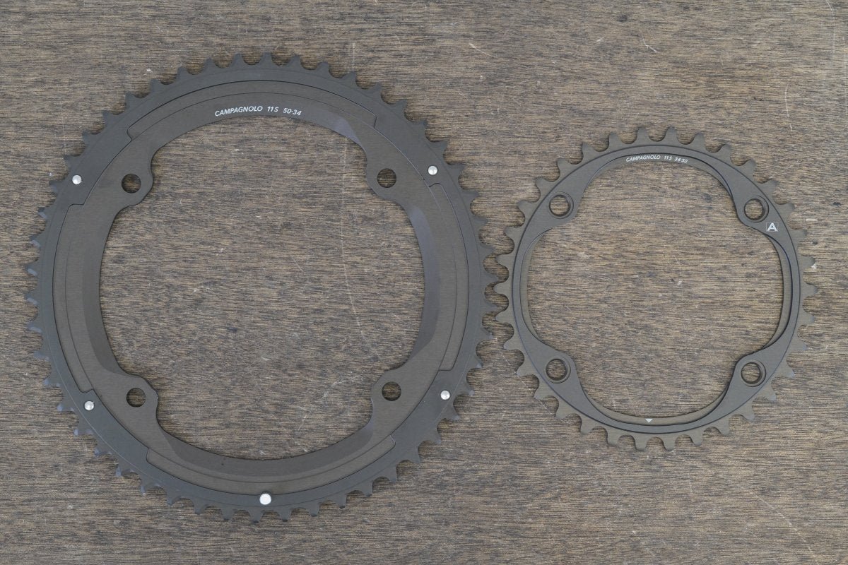 NEW 50/34T 4 Bolt Campagnolo 11 Speed Chainrings