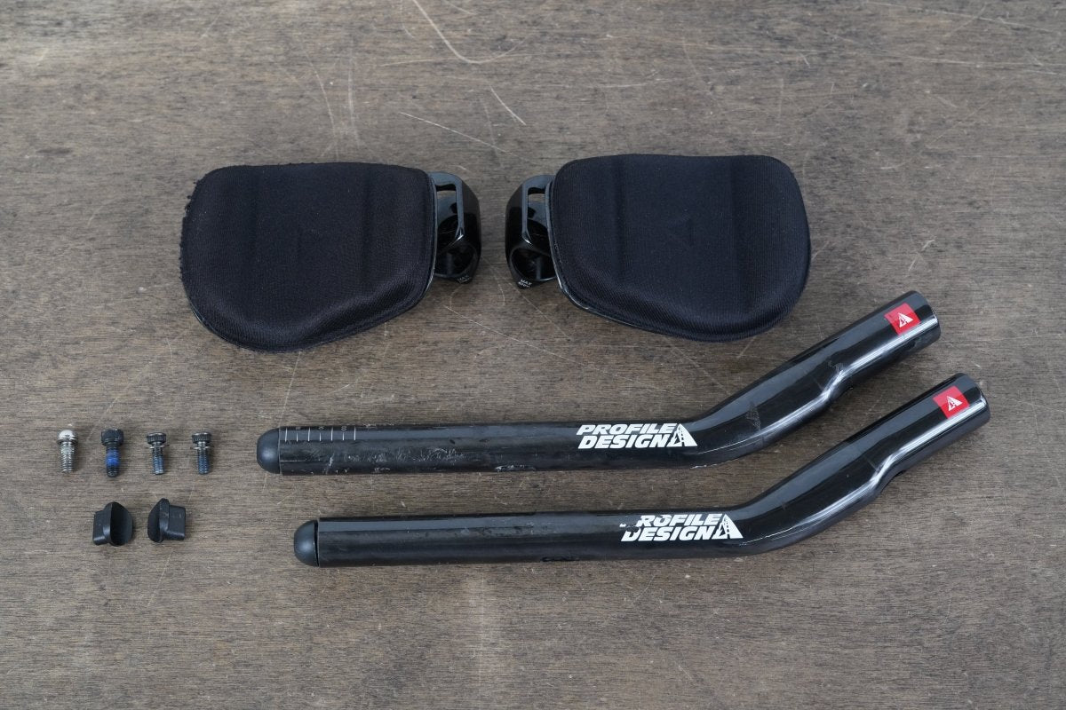 Profile Design T4+ Carbon Extensions TT Triathlon Handlebar + Pads