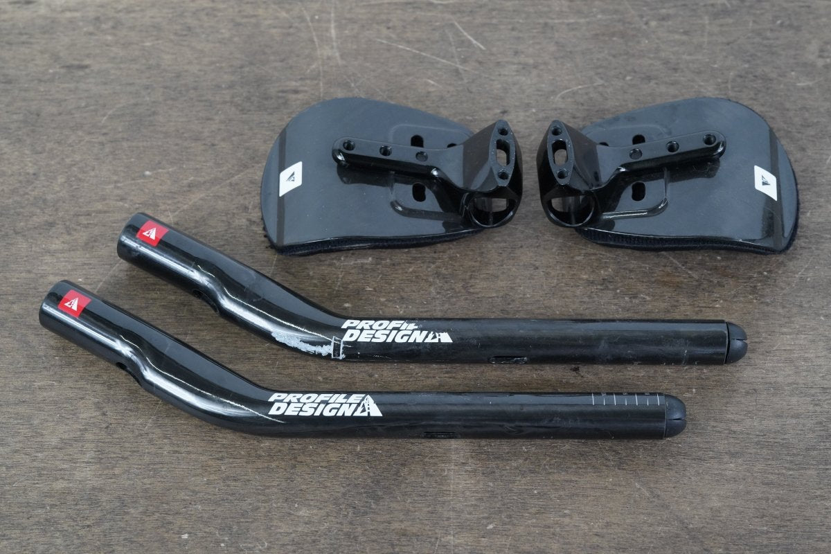 Profile Design T4+ Carbon Extensions TT Triathlon Handlebar + Pads
