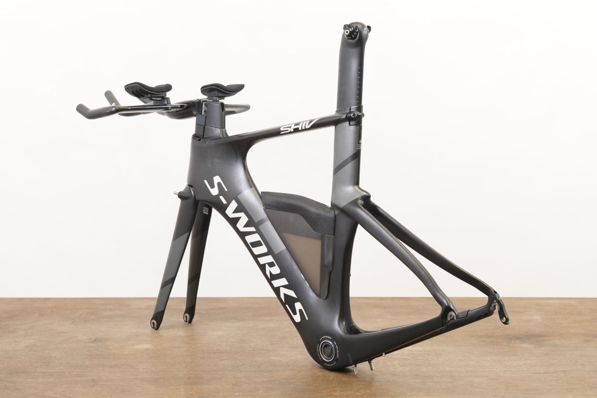 S (Small) Specialized S-WORKS SHIV Carbon Rim Brake TT Triathlon Frameset + Cockpit