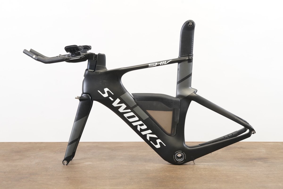 S (Small) Specialized S-WORKS SHIV Carbon Rim Brake TT Triathlon Frameset + Cockpit