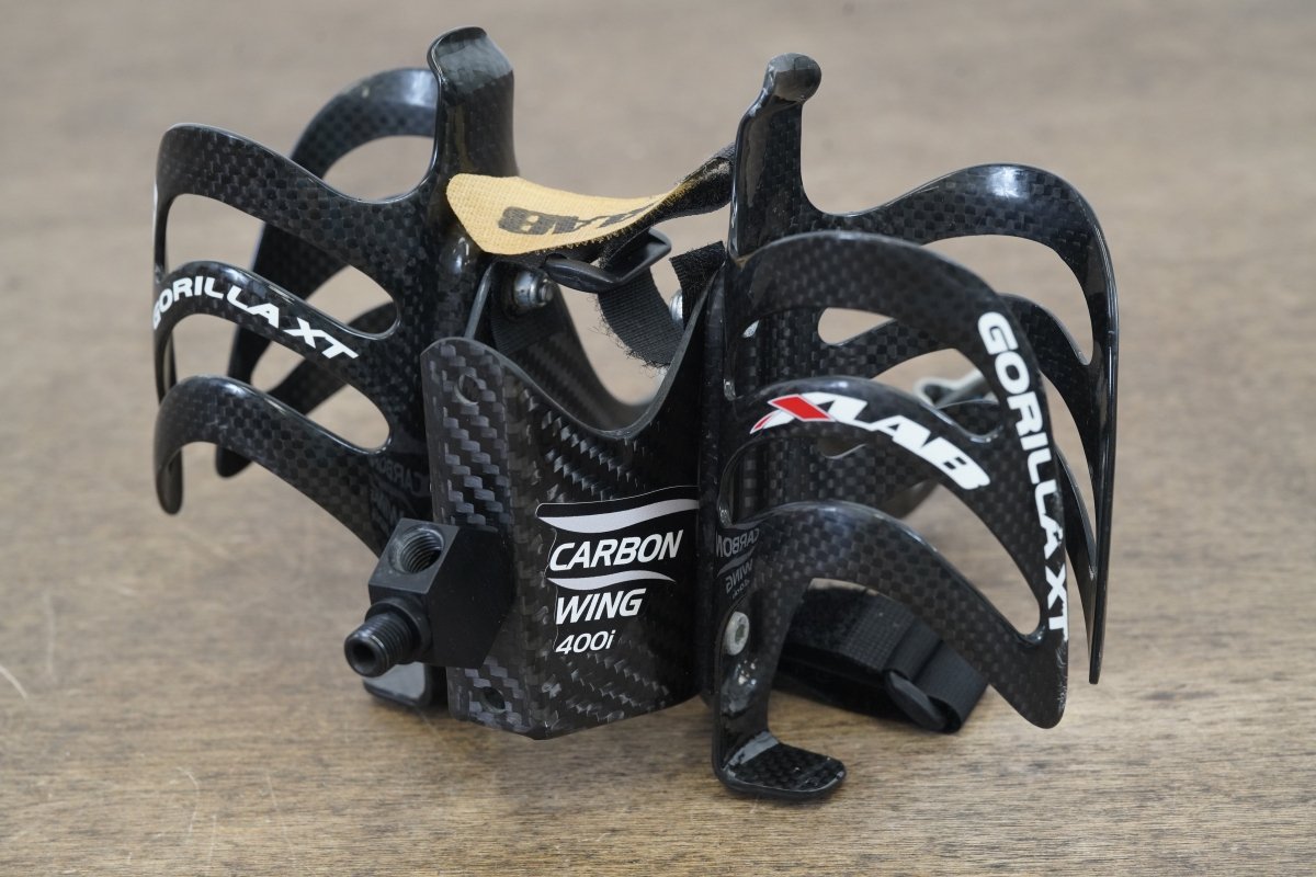 XLAB Carbon Wing 400i Water Bottle Cage Mount + (2) Gorilla X Carbon Bottle Cages