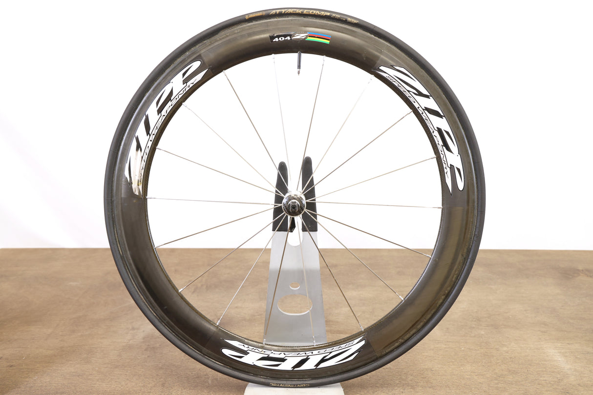 FRONT Zipp 404 82/182 Carbon Tubular Rim Brake Road Wheel