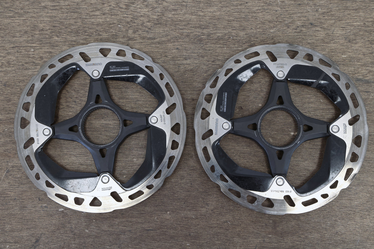 (2) 160mm Shimano XTR RT-MT900-S Center Lock Disc Brake Rotors