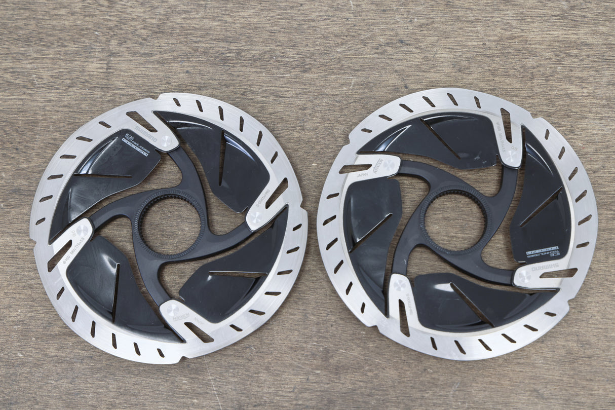 (2) 160mm/140mm Shimano Dura-Ace SM-RT900 Center Lock Disc Brake Rotors