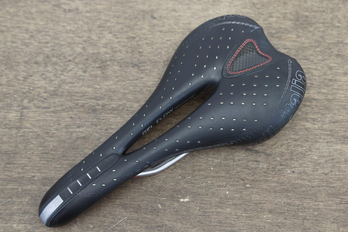 130mm Selle Italia SLR Gel flow Titanium Rail Road Saddle