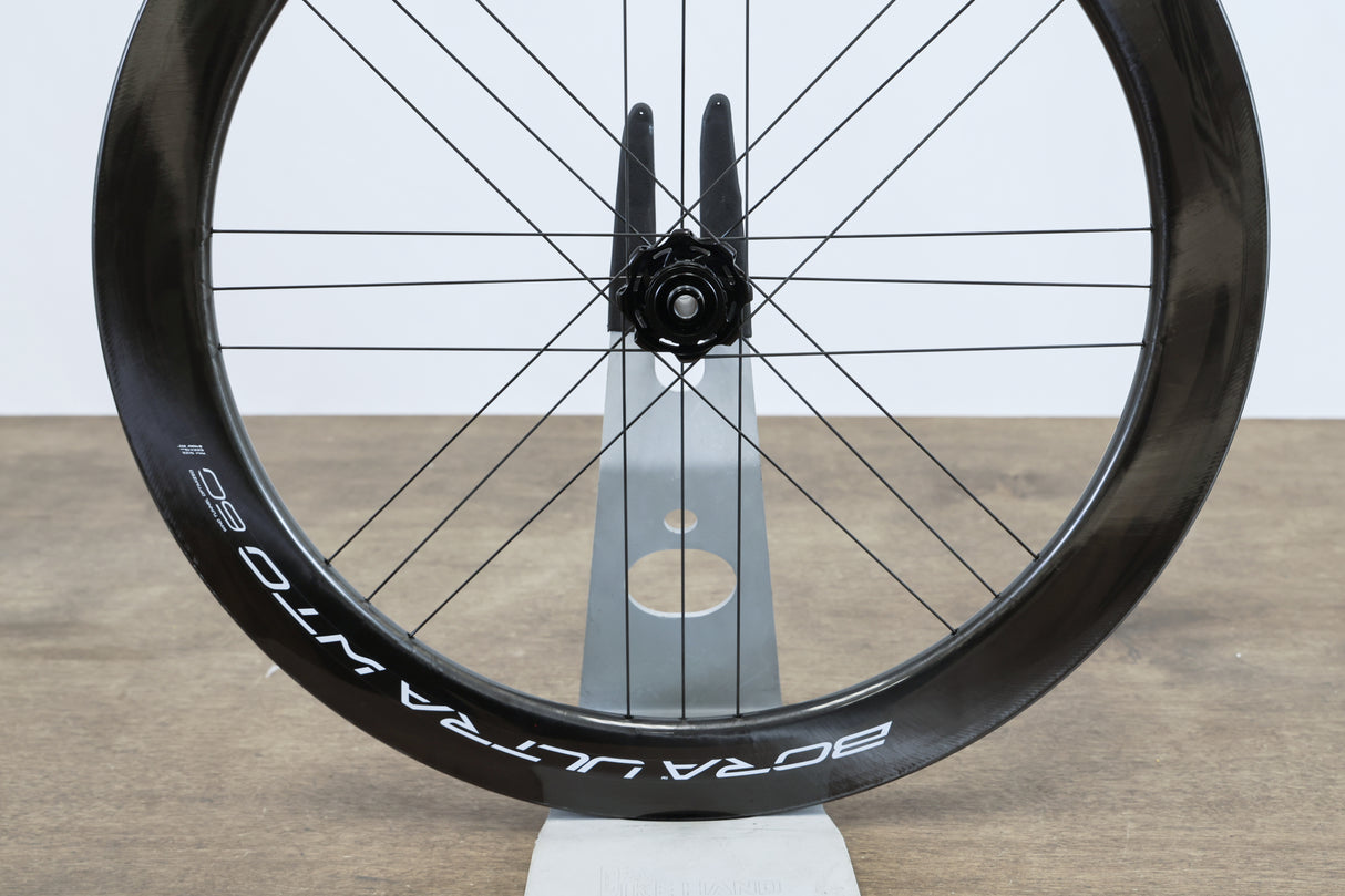 FRONT Campagnolo Bora Ultra WTO 60 Carbon Tubeless Clincher Disc Brake Wheel