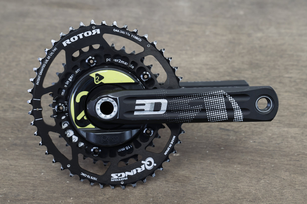 172.5mm 50/34T BB30 Rotor 3D Power2Max Power Meter Road Crankset 3D