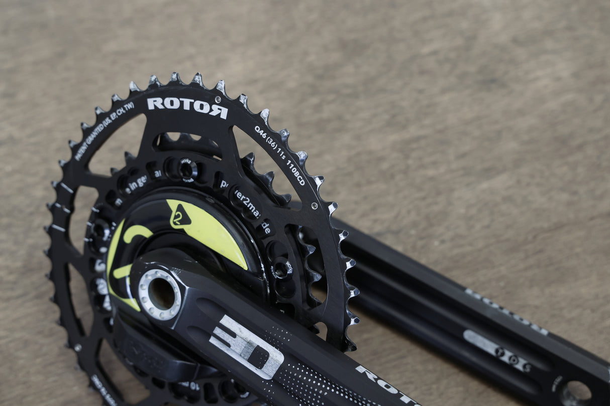 172.5mm 50/34T BB30 Rotor 3D Power2Max Power Meter Road Crankset 3D