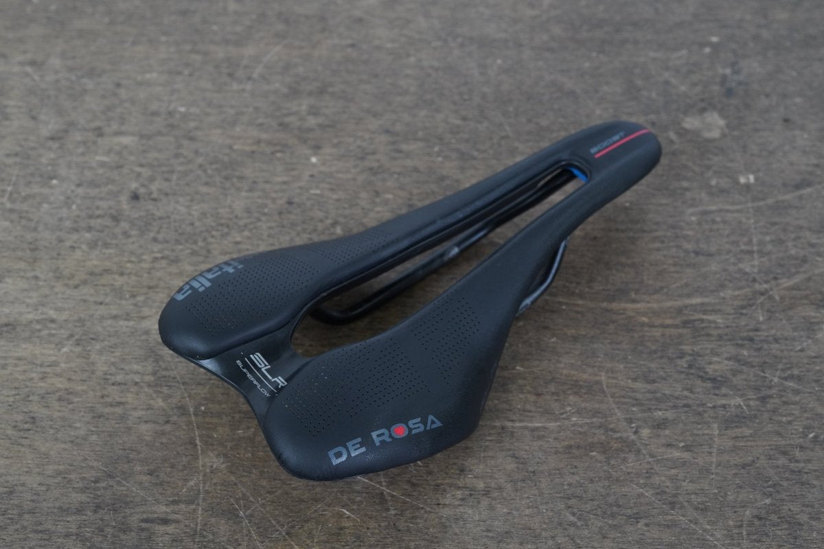 130mm Selle Italia SLR Superflow Boost Manganese Rail Road Saddle 208g 181g