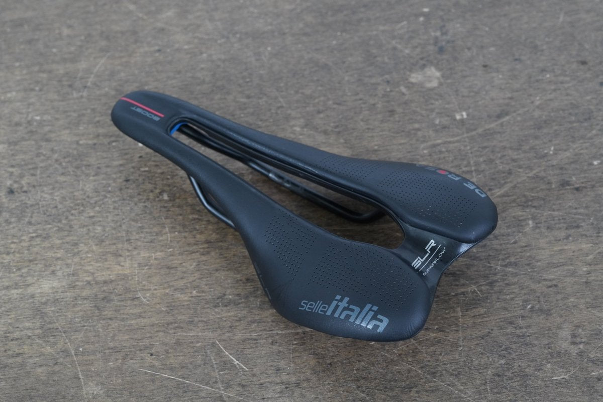 130mm Selle Italia SLR Superflow Boost Manganese Rail Road Saddle 208g 181g