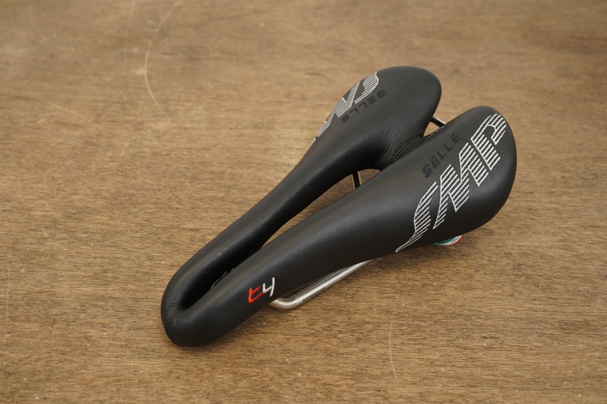 130mm Selle SMP Evolution T4 Stainless Steel Rail Road Saddle