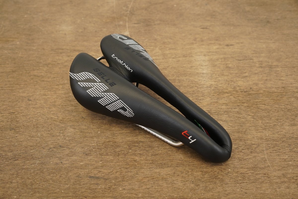 130mm Selle SMP Evolution T4 Stainless Steel Rail Road Saddle