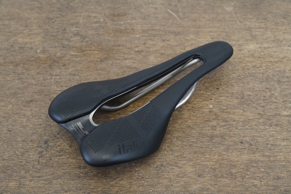 132mm Selle Italia SLR Superflow Boost Titanium Rail Road Saddle 164g