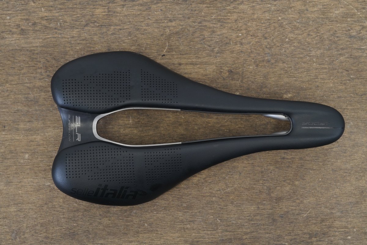 132mm Selle Italia SLR Superflow Boost Titanium Rail Road Saddle 164g