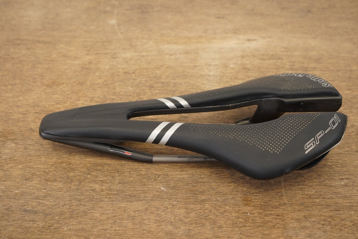 132mm Selle Italia SP-01 Superflow Titanium Rail Road Saddle 198g