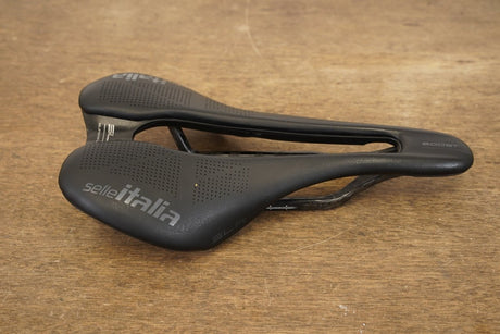 142mm Selle Italia SLR Superflow Boost Carbon Rail Road Saddle 130g