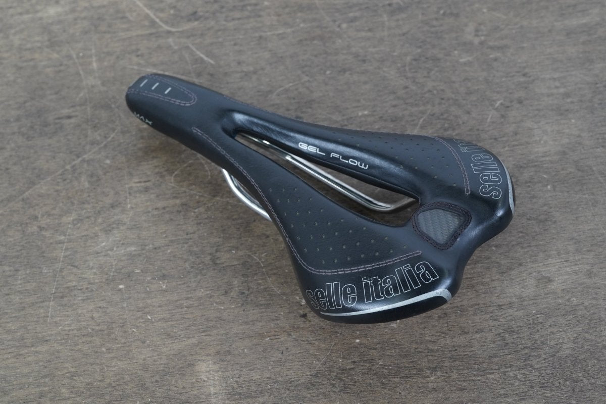 143mm Selle Italia SLR Max Gel Flow Ti 316 Rail Road Saddle 259g