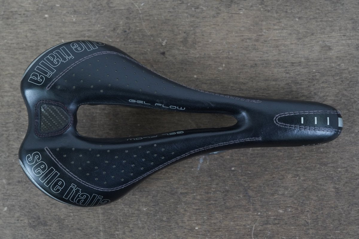 143mm Selle Italia SLR Max Gel Flow Ti 316 Rail Road Saddle 259g