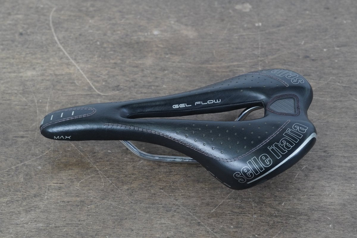 143mm Selle Italia SLR Max Gel Flow Ti 316 Rail Road Saddle 259g