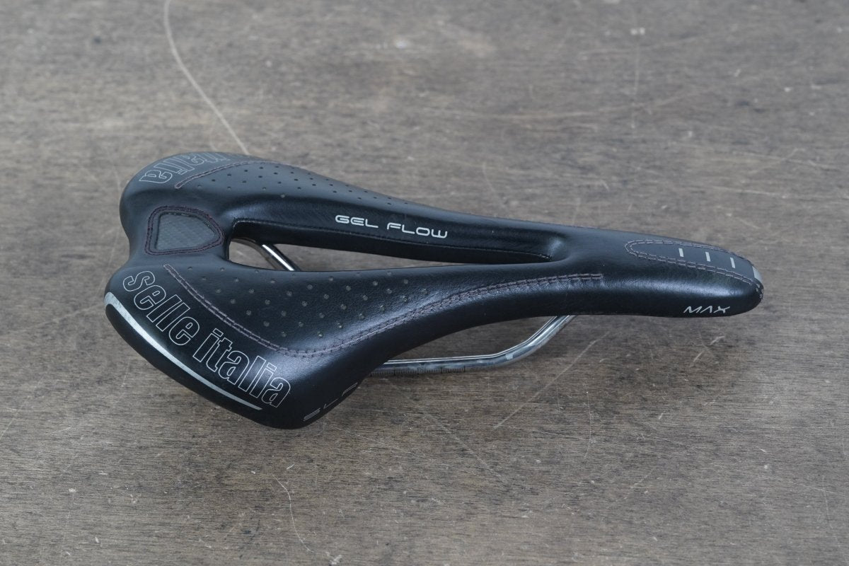 143mm Selle Italia SLR Max Gel Flow Ti 316 Rail Road Saddle 259g