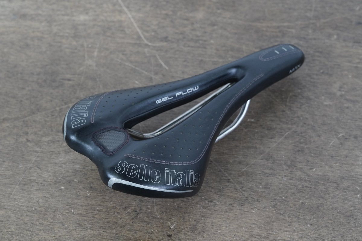 143mm Selle Italia SLR Max Gel Flow Ti 316 Rail Road Saddle 259g