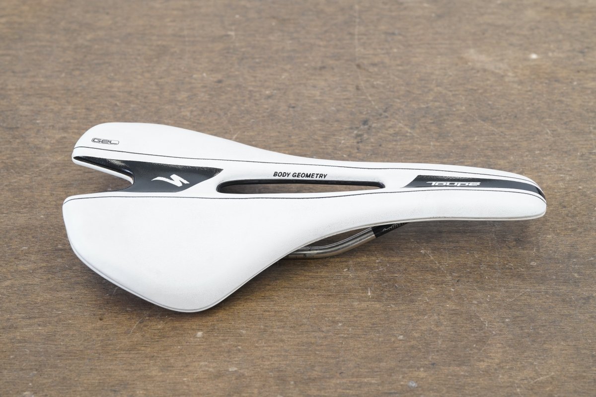 143mm Specialized Toupe Gel Expert Titanium Rail Road Saddle 217g