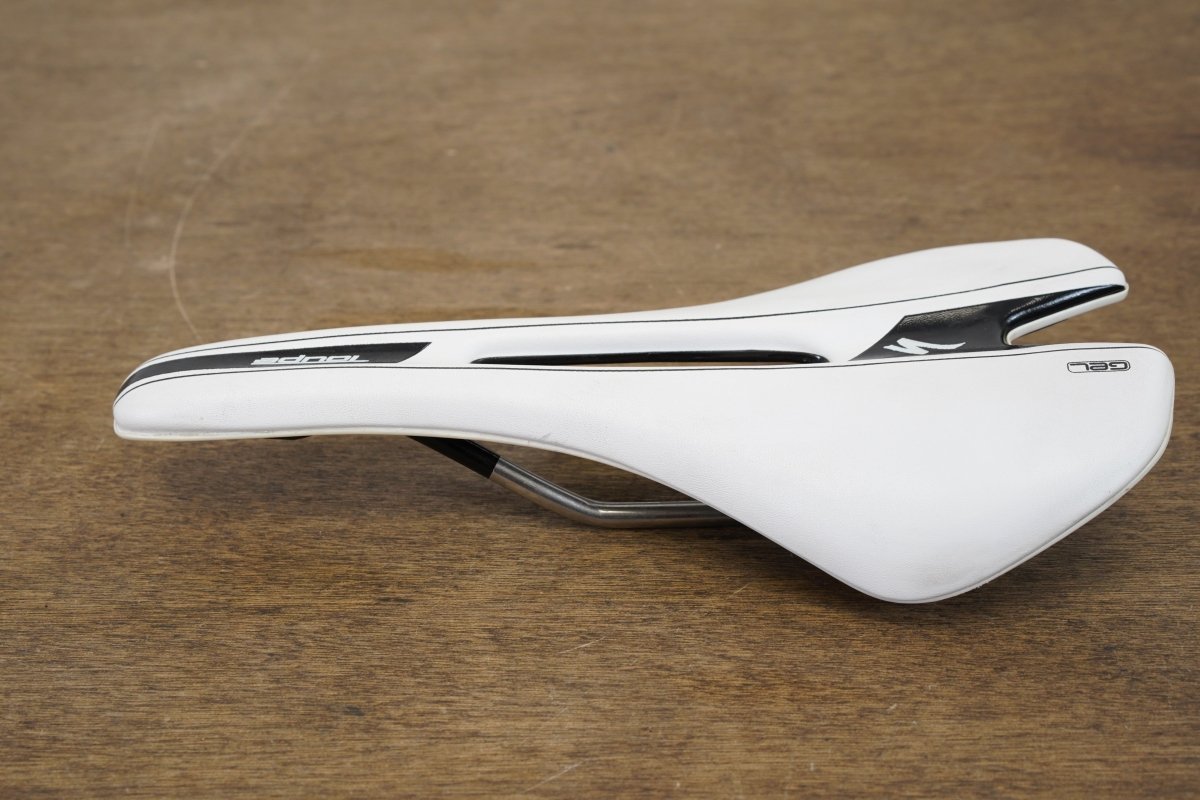143mm Specialized Toupe Gel Expert Titanium Rail Road Saddle 225g