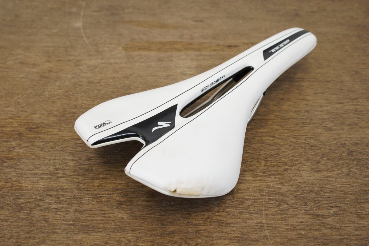 143mm Specialized Toupe Gel Expert Titanium Rail Road Saddle 225g