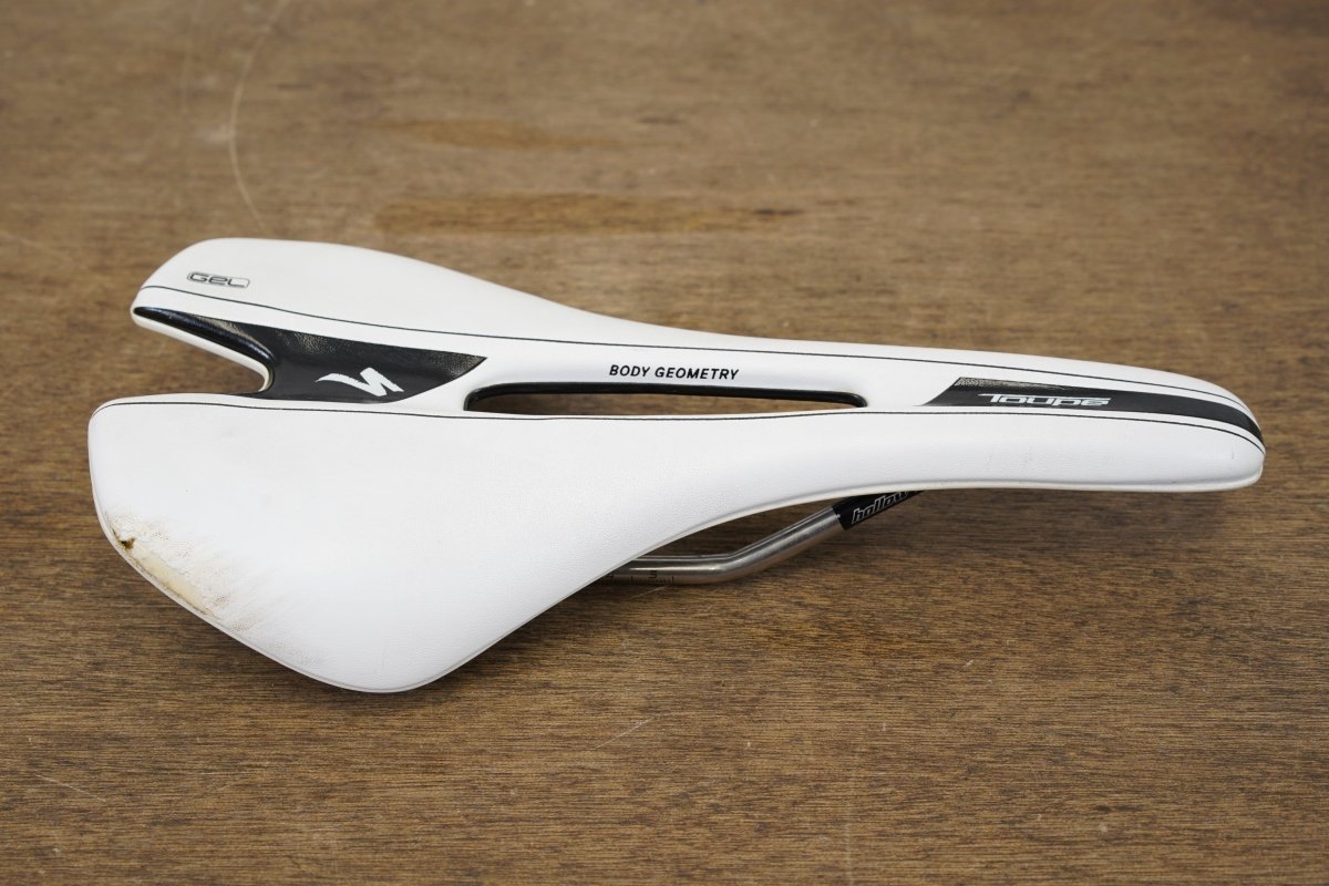 143mm Specialized Toupe Gel Expert Titanium Rail Road Saddle 225g