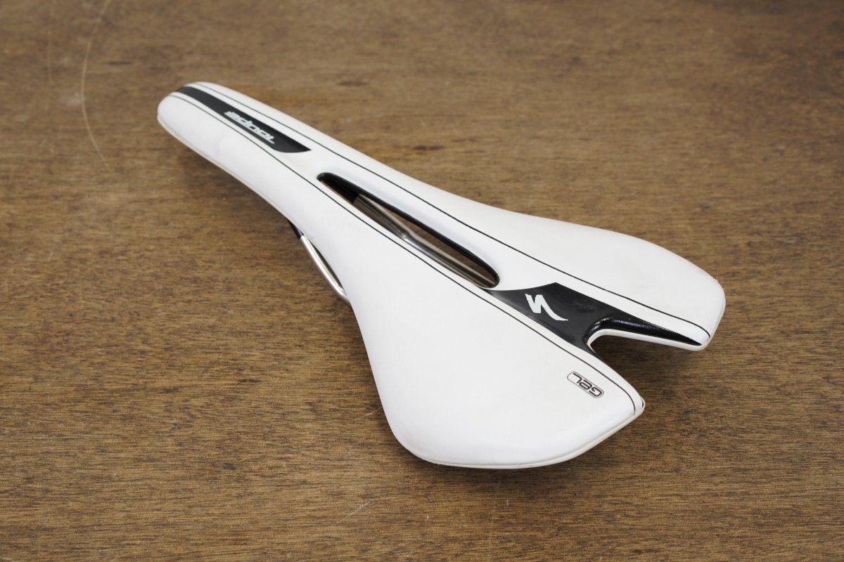 143mm Specialized Toupe Gel Expert Titanium Rail Road Saddle 225g