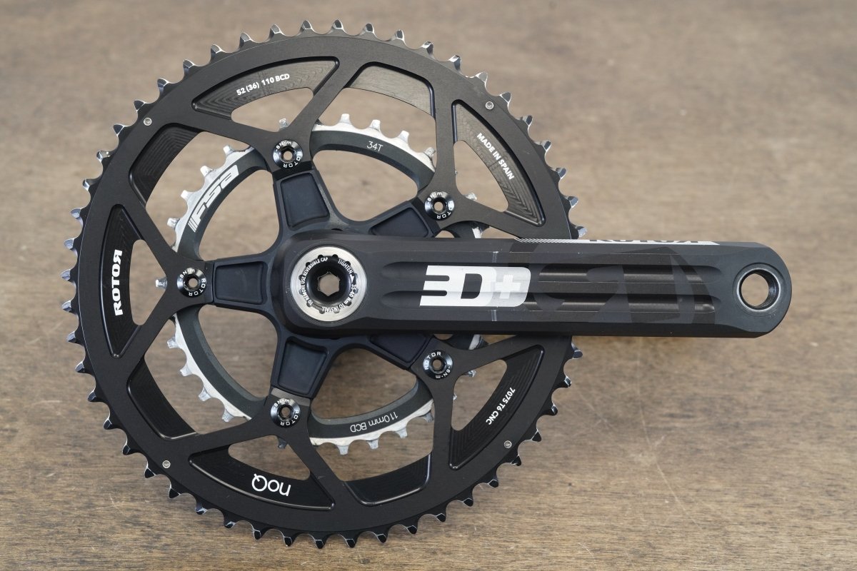 170mm 52/34T BB30 Rotor 3D+ Road Crankset 656g