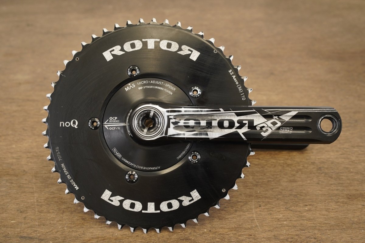 ❴ta-j❵ Rotor New 3D+MAS Aero crank 170mm 52/36T BB30 Rotor 3D MAS Aero NoQ Road Crankset – Elevate