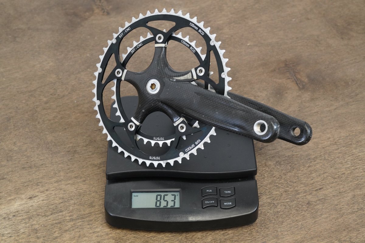 170mm 53/39 ORA 9/10 Speed Carbon Road Crankset + Campagnolo Chorus BB 853g
