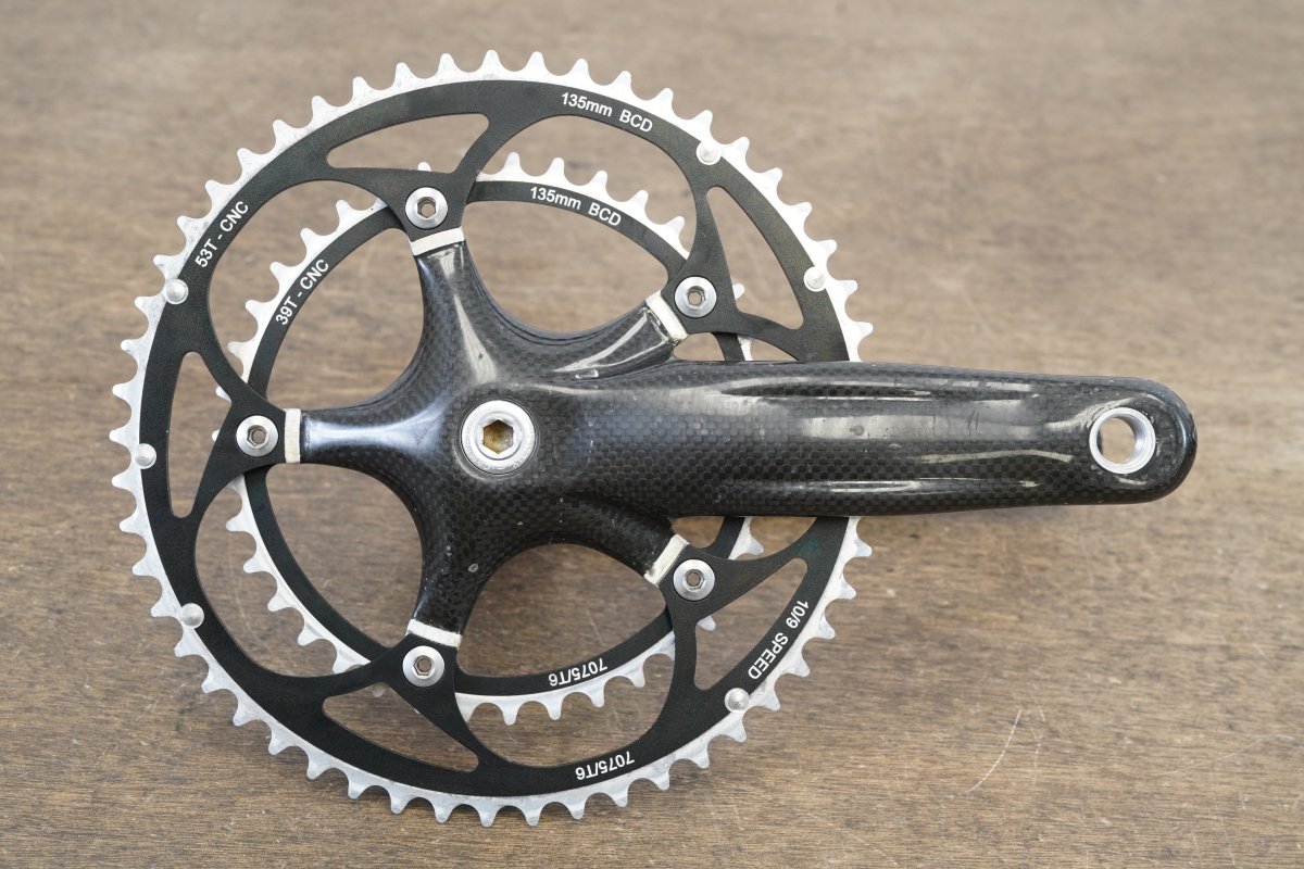 170mm 53/39 ORA 9/10 Speed Carbon Road Crankset + Campagnolo Chorus BB 853g