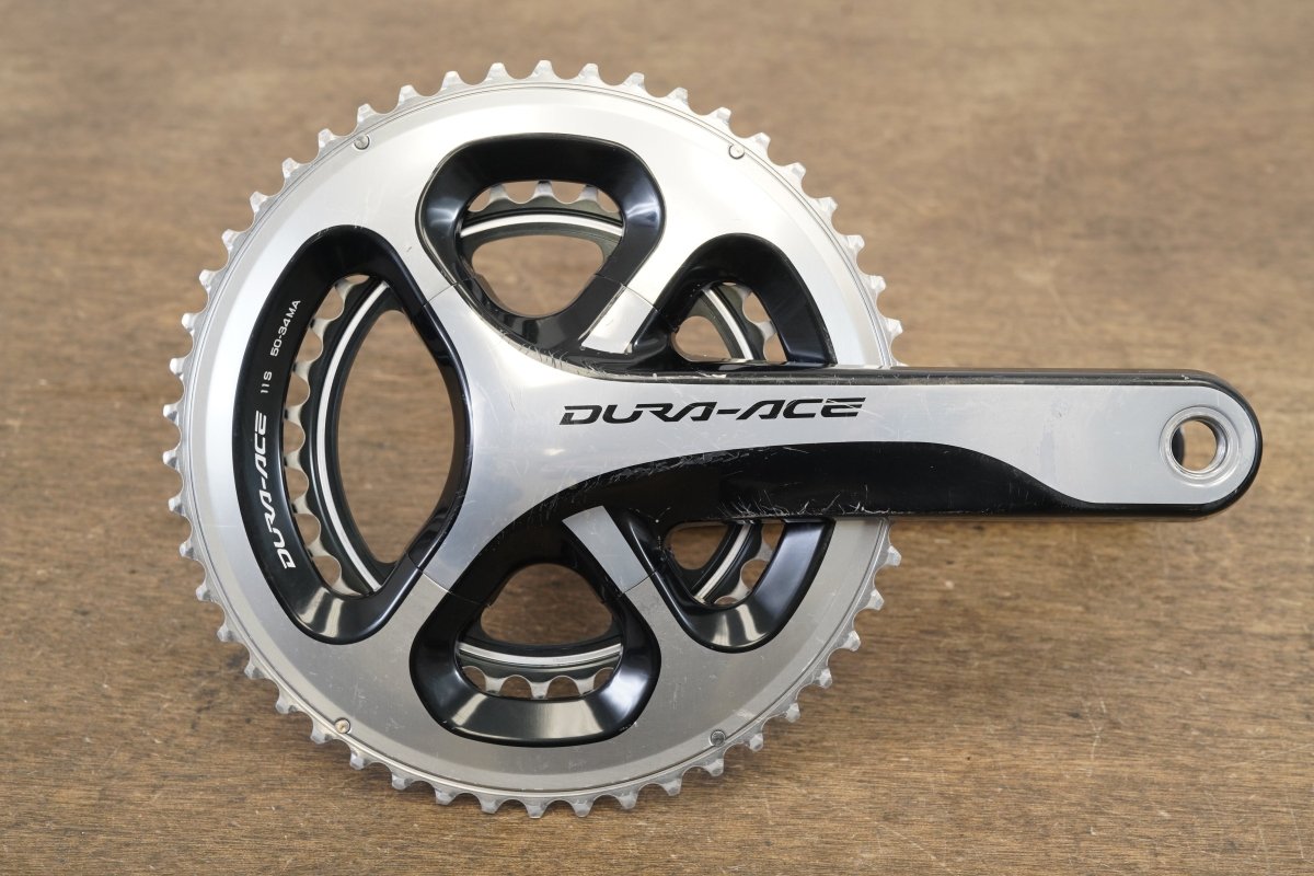 172.5mm 50/34T Shimano Dura-Ace FC-9000 11 Speed Crankset 627g