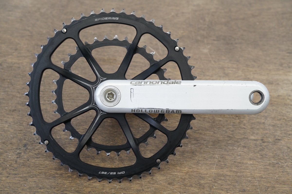 172.5mm 52/36T BB30 Cannondale Si Spidering Hollowgram Road Crankset 633g