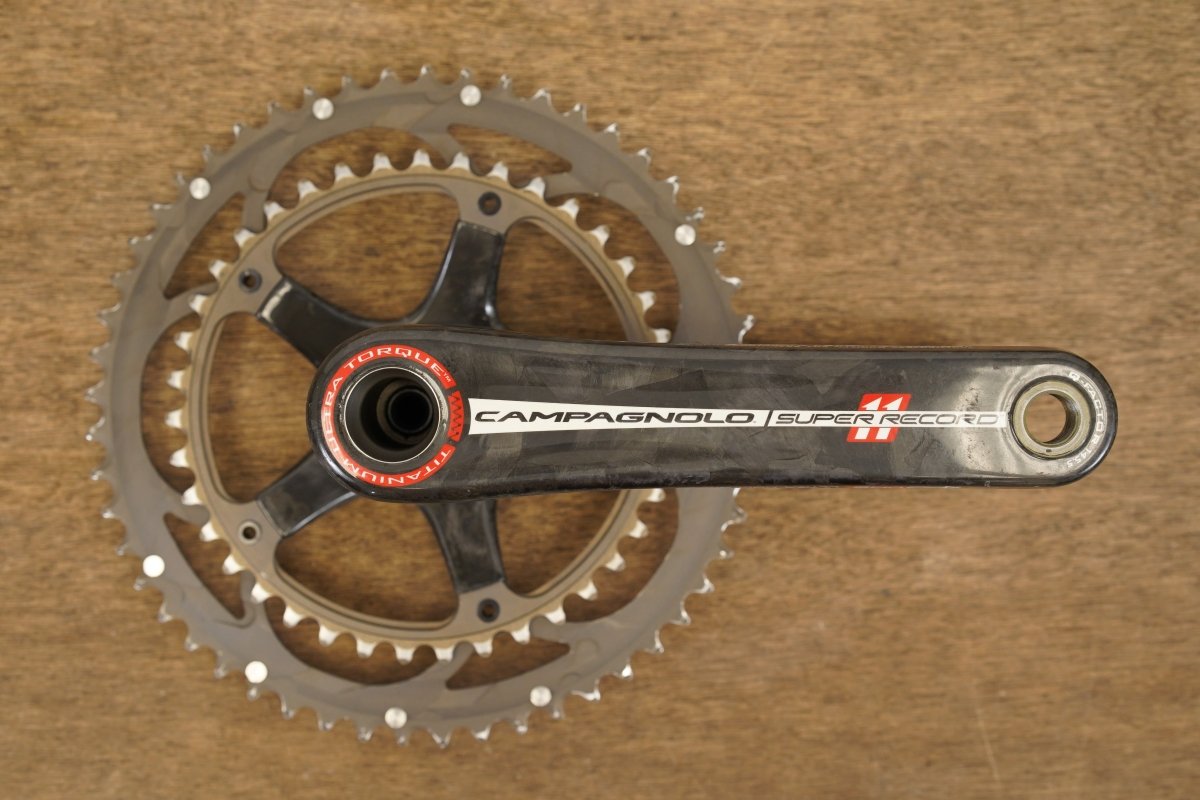 172.5mm 53/39T Campagnolo Super Record Titanium 11 Speed Carbon Crankset