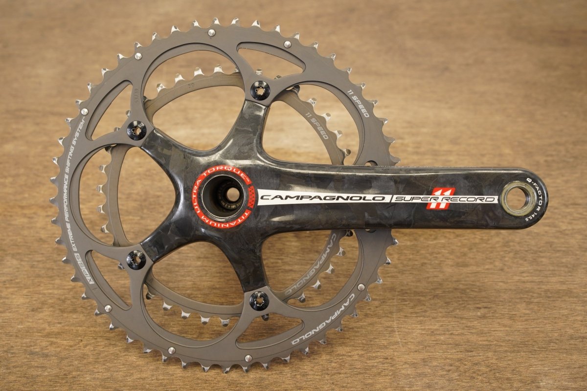 172.5mm 53/39T Campagnolo Super Record Titanium 11 Speed Carbon Crankset