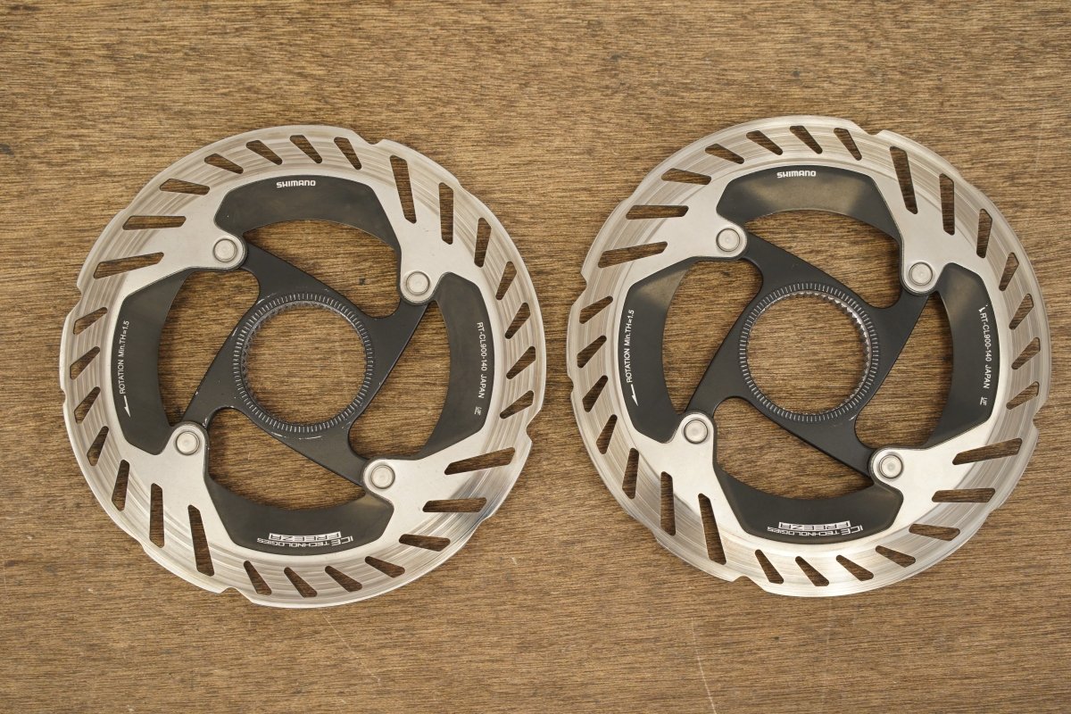 (2) 140mm Shimano Dura-Ace RT-CL900-160 Center Lock Disc Brake Rotors CL 900