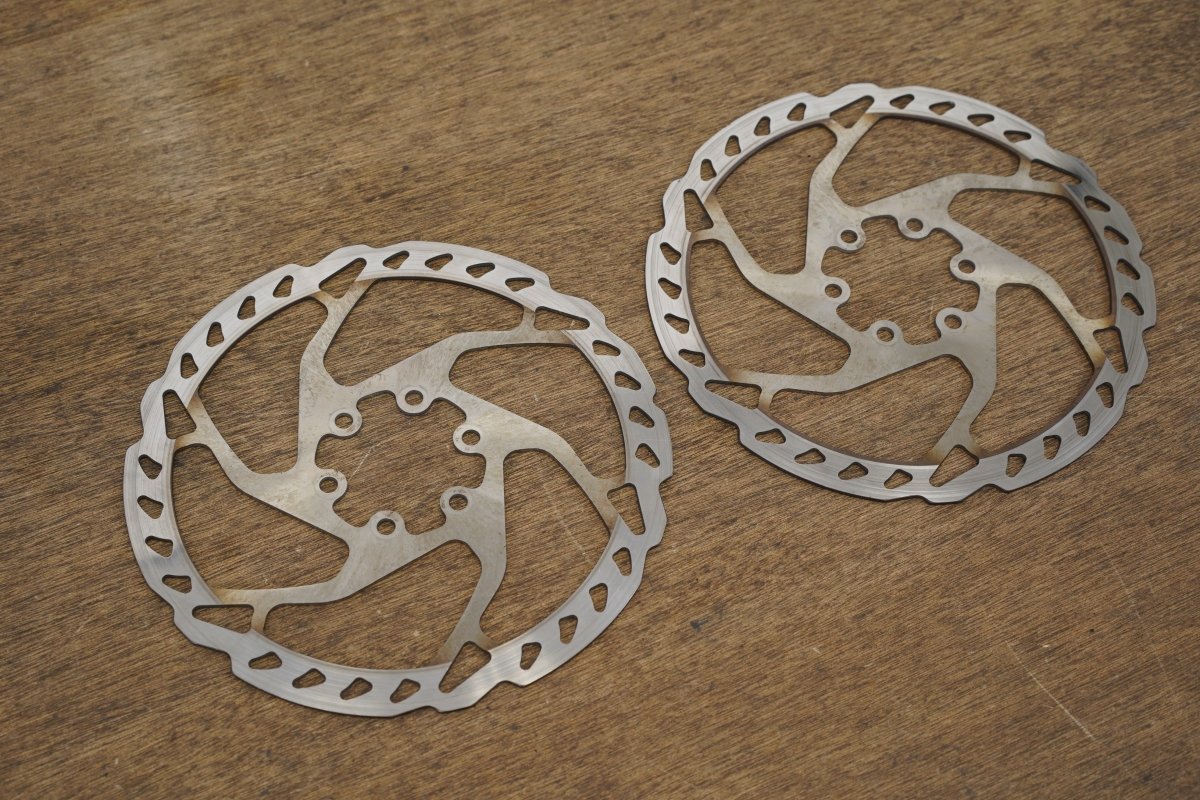 (2) 160mm Shimano SM-RT66-S 6 Bolt Disc Brake Road CX MTB Rotors