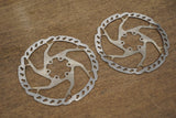 (2) 160mm Shimano SM-RT66-S 6 Bolt Disc Brake Road CX MTB Rotors