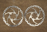(2) 160mm Shimano SM-RT66-S 6 Bolt Disc Brake Road CX MTB Rotors