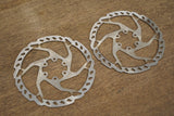 (2) 160mm Shimano SM-RT66-S 6 Bolt Disc Brake Road CX MTB Rotors