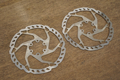 (2) 160mm Shimano SM-RT66-S 6 Bolt Disc Brake Road CX MTB Rotors